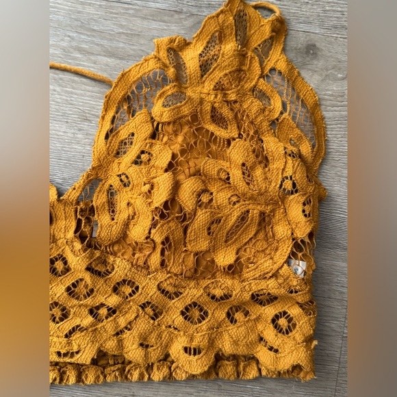 Free People Adella Gold Lace Bralette - Picture 4 of 5